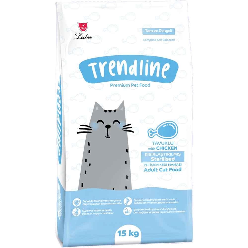 Trendline Kısırlaştırılmış Tavuklu Kedi Maması 15 Kg 8698995028295 Amazon Pet Center