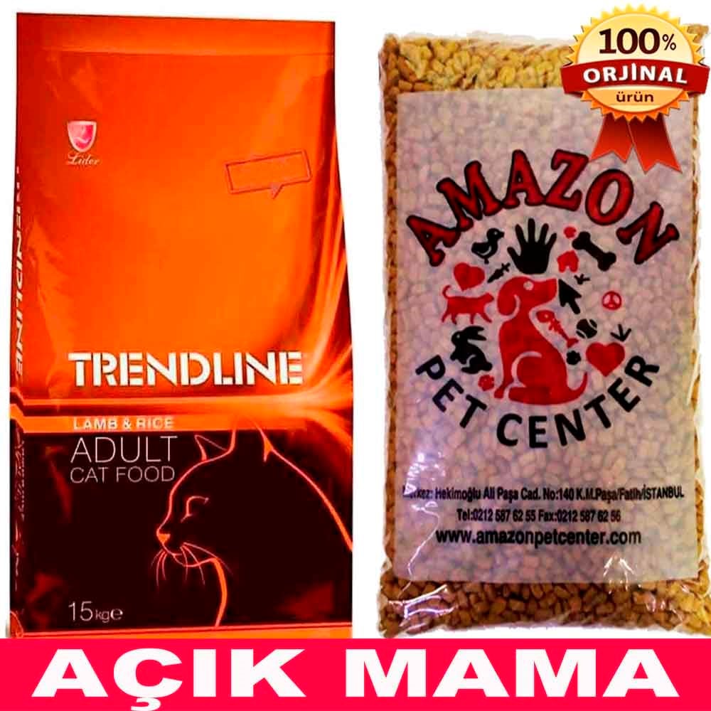 Trendline Kuzu Etli Kedi Maması Açık 1 Kg 32104349 Tredline Açık Kedi Maması Amazon Pet Center