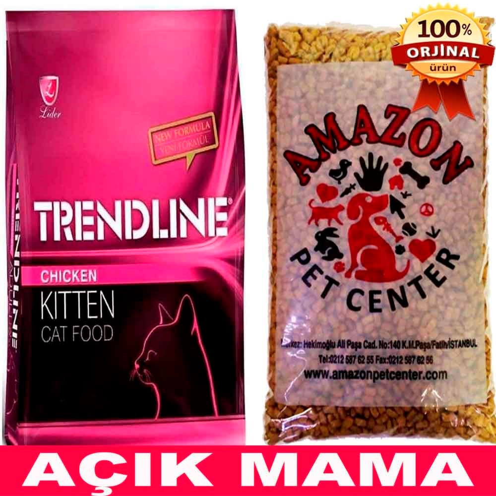 Trendline Tavuklu Yavru Kedi Maması Açık 1 Kg 32126518 Tredline Açık Kedi Maması Amazon Pet Center