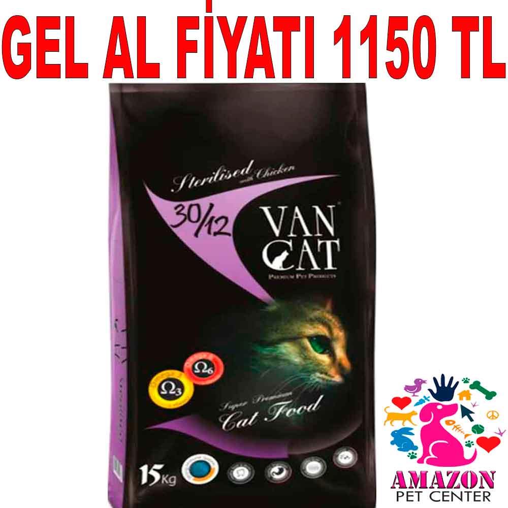 Vancat Tavuklu Kısırlaştırılmış Kedi Maması 15 Kg 19754000 Amazon Pet Center