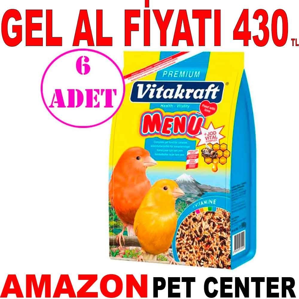 Vitakraft Menü Ballı Kanarya Yemi 500 Gr 6 AD 19575001 Amazon Pet Center