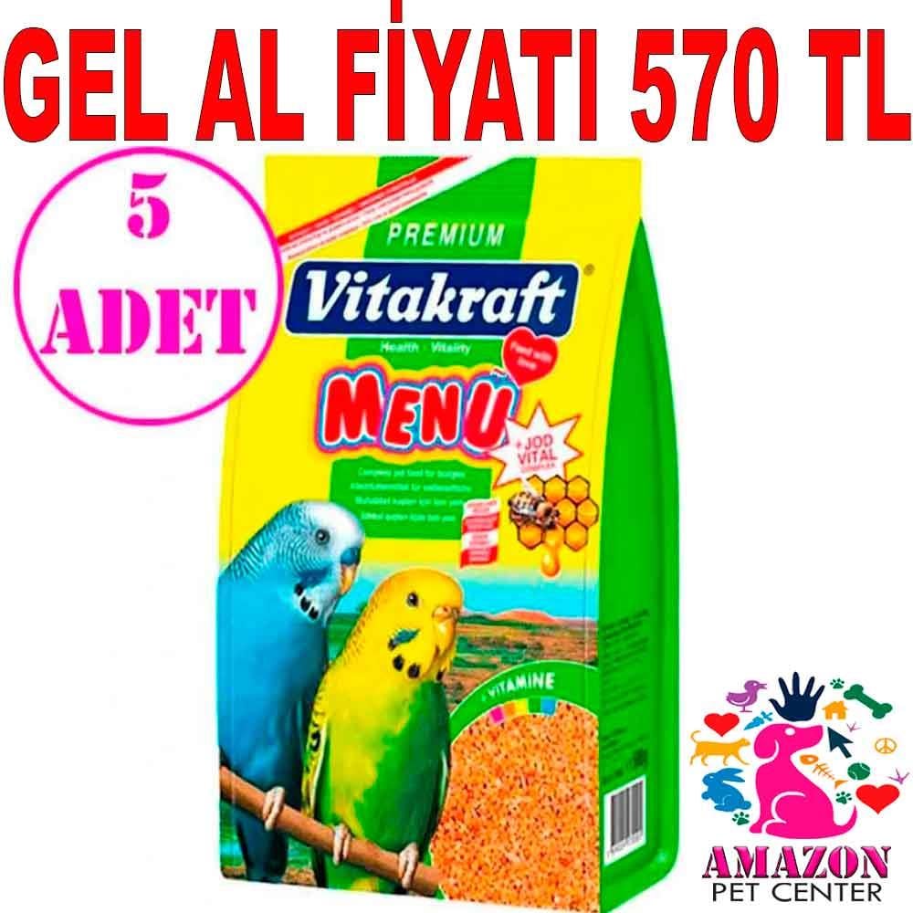 Vitakraft Menü Muhabbet Kuşu Yemi 1000 Gr 5 AD 19574004 Amazon Pet Center
