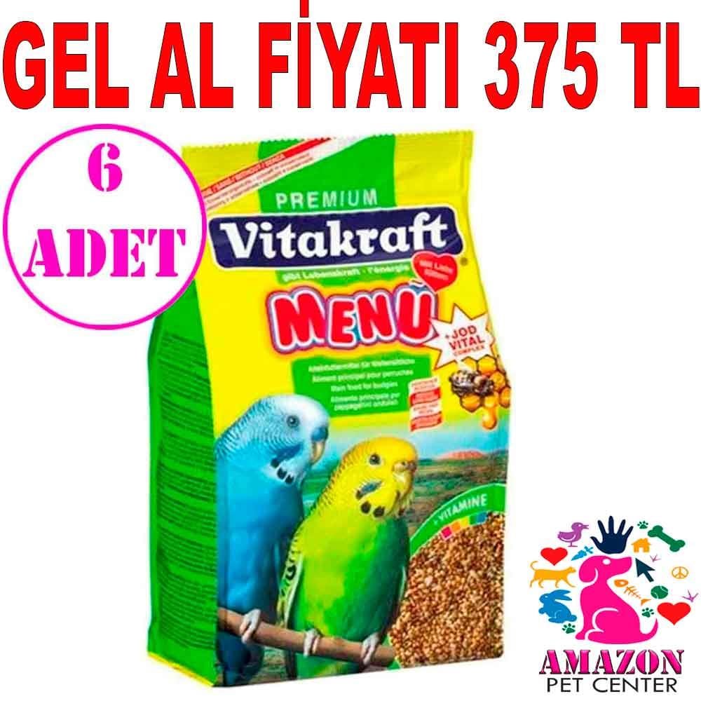 Vitakraft Menü Muhabbet Kuşu Yemi 500 Gr 6 AD 19573007 Amazon Pet Center