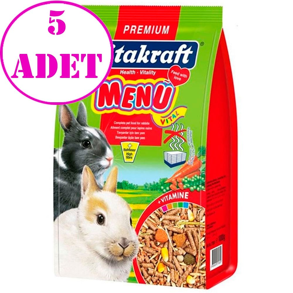 Vitakraft Menü Vital Tavşan Yemi 1 Kg 5 AD 32108033 Amazon Pet Center