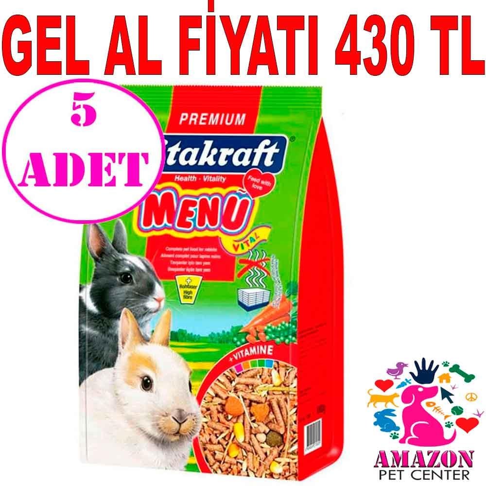Vitakraft Tavşan Yemi Menü Vital 1 Kg 5 AD 19586007 Amazon Pet Center