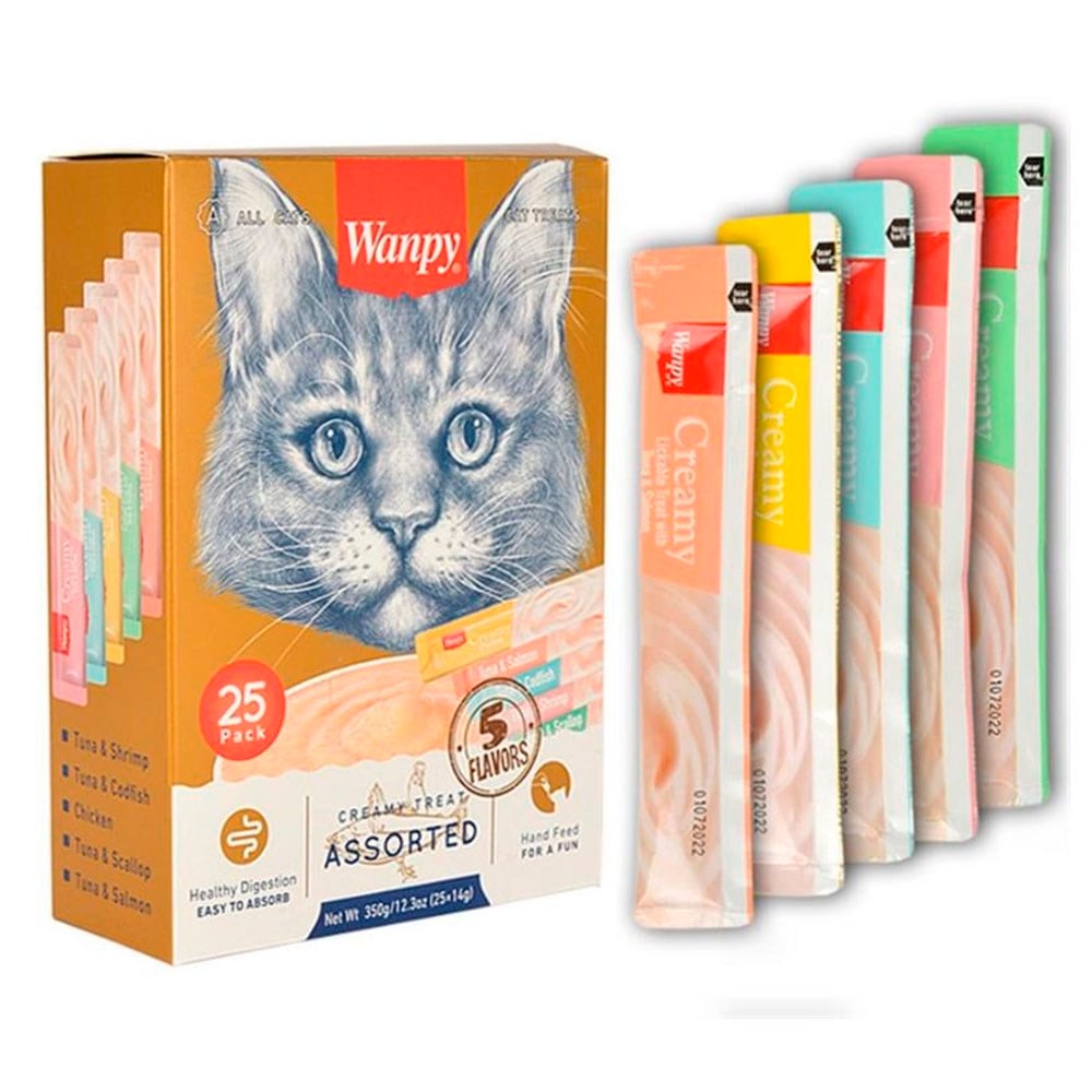 Wanpy Kedi Ödülü Karışık Paket 25 x 14 gr 6927749871187 Amazon Pet Center