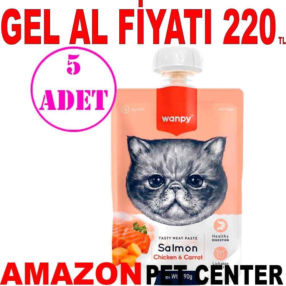 Wanpy Kedi Ödülü Somonlu Tavuklu Ezme 90 Gr 5 AD 20976002 Amazon Pet Center