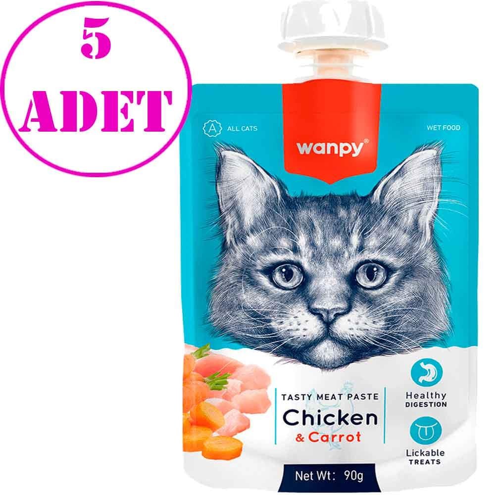 Wanpy Kedi Ödülü Tavuklu Havuçlu Ezme 90 Gr 5 AD 20971007 Amazon Pet Center