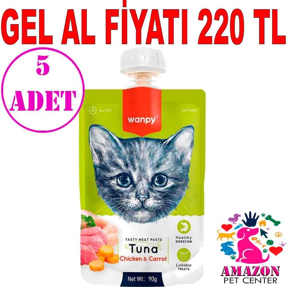 Wanpy Kedi Ödülü Ton Balıklı Tavuklu Ezme 90 Gr 5 AD 20974008 Amazon Pet Center
