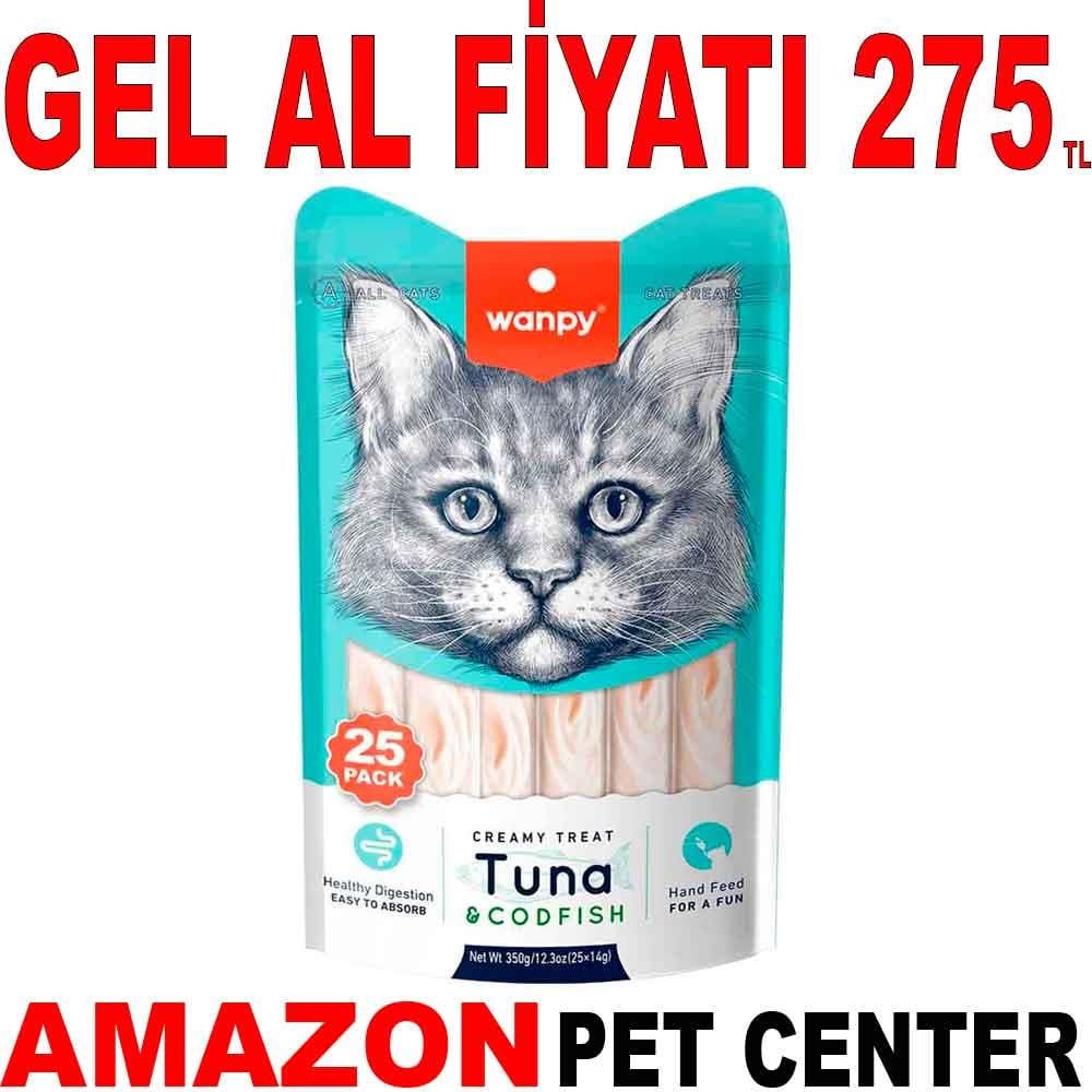 Wanpy Kedi Ödülü Ton Morina Balıklı 14 Gr X 25'li 21942006 Amazon Pet Center