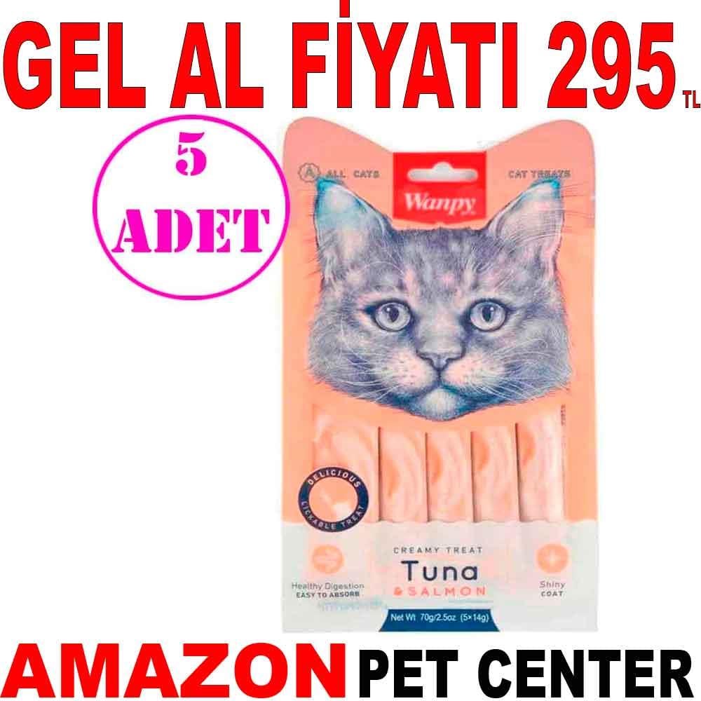 Wanpy Kedi Ödülü Ton ve Somonlu 4x15 Gr 5 AD 21939006 Amazon Pet Center