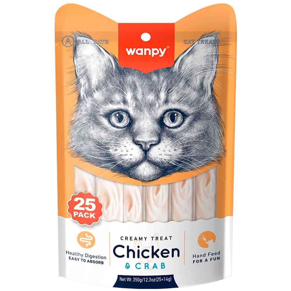 Wanpy Tavuklu Yengeçli Kedi Ödülü 14 Gr X 25'li 6927749871408 Amazon Pet Center