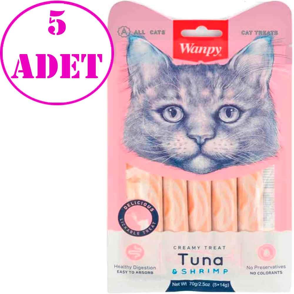 Wanpy Ton Balıklı Karidesli Likit Sıvı Kedi Ödülü 14 Gr X 5 Li 5 AD 21936005 Amazon Pet Center