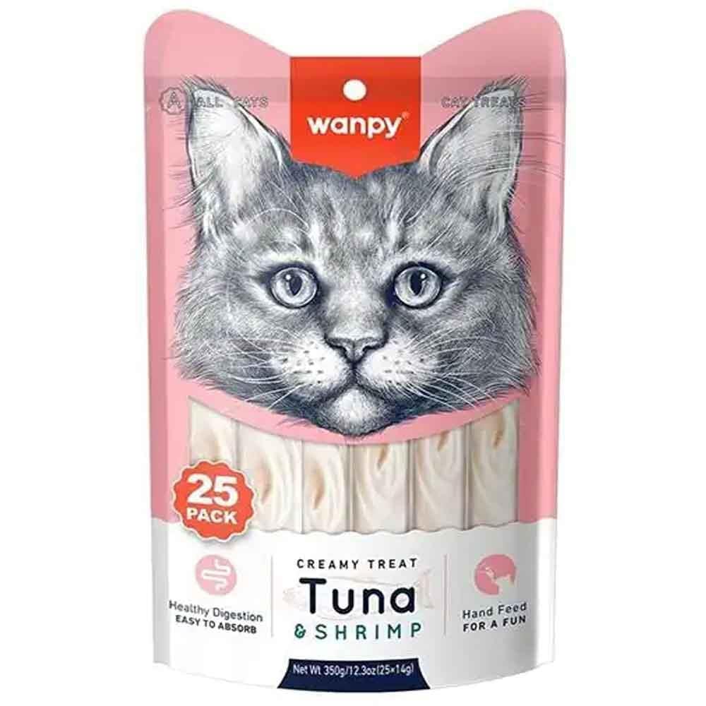 Wanpy Ton Balıklı ve Karidesli Krema Kedi Ödülü 25x14 Gr 6927749871378 Amazon Pet Center