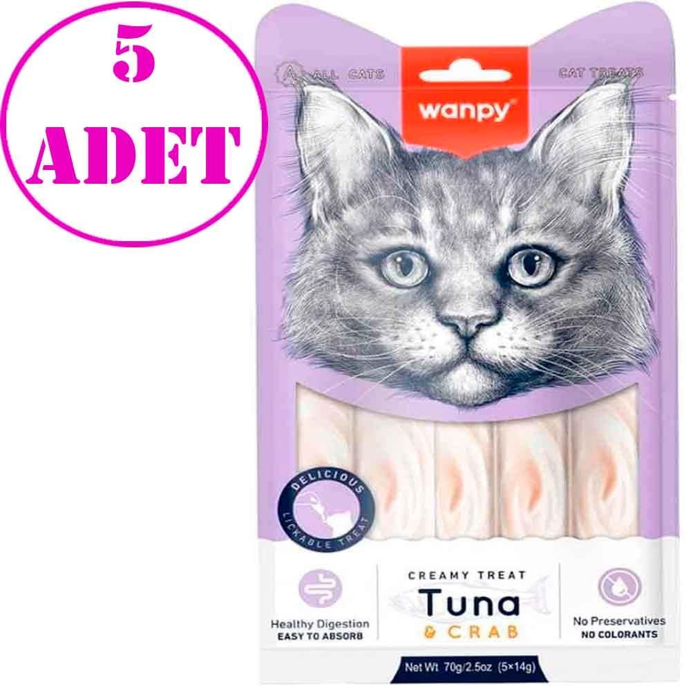 Wanpy Ton Balıklı ve Yengeçli Sıvı Kedi Ödülü 5 x 14 Gr 5 AD 21934001 Amazon Pet Center
