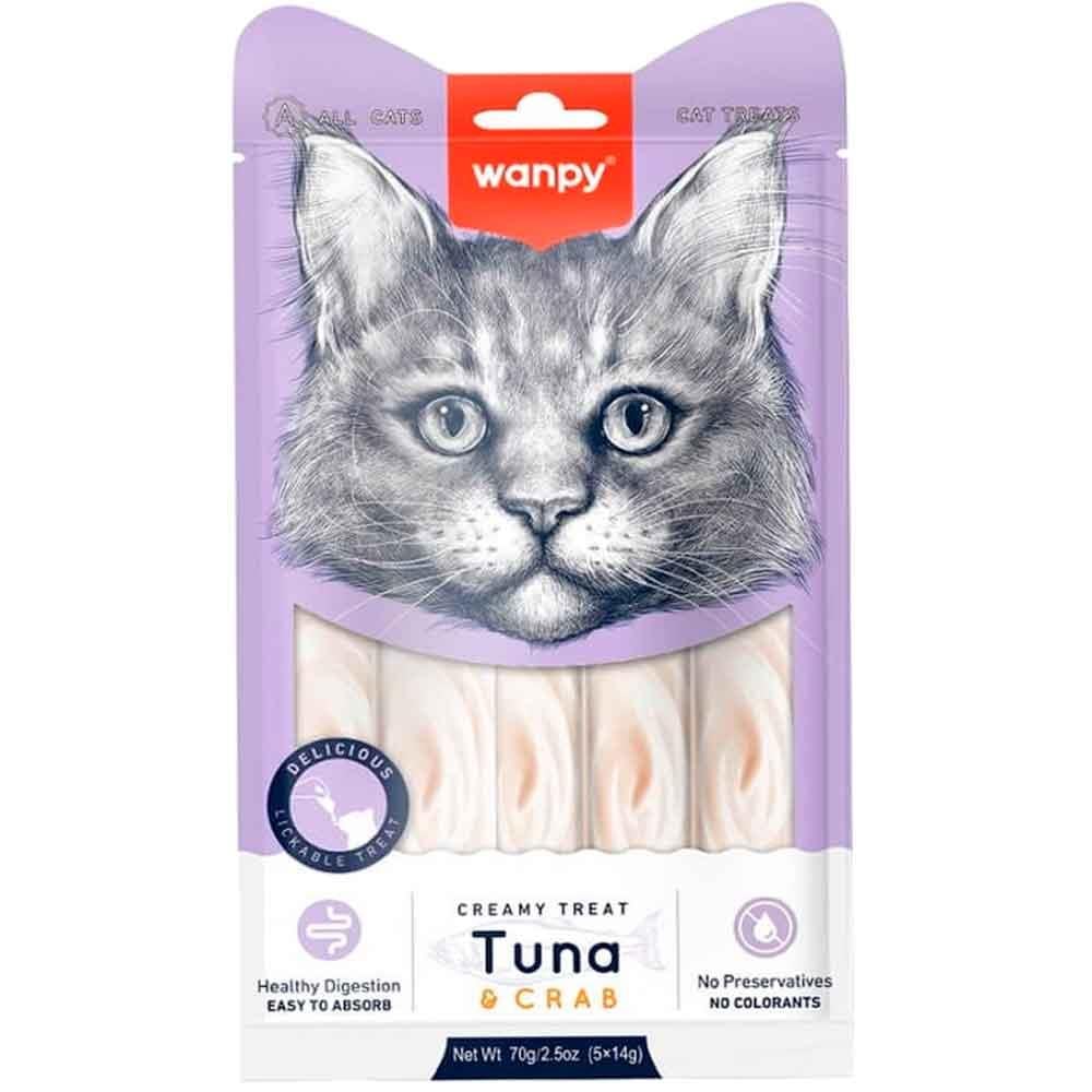 Wanpy Ton Balıklı ve Yengeçli Sıvı Kedi Ödül Maması 5 x 14 Gr 6927749871200 Amazon Pet Center