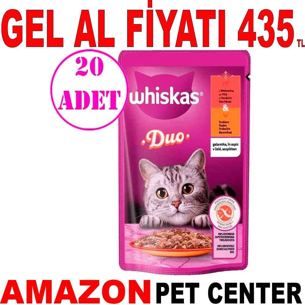 Whiskas Duo Kümes Hayvanlı ve Sığırlı Kedi Maması 85 Gr 20 AD 20716004 Amazon Pet Center