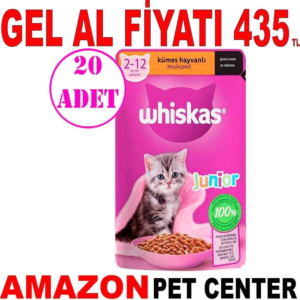 Whiskas Junior Tavuklu Yaş Mama 85 Gr 20 AD 18711004 Amazon Pet Center