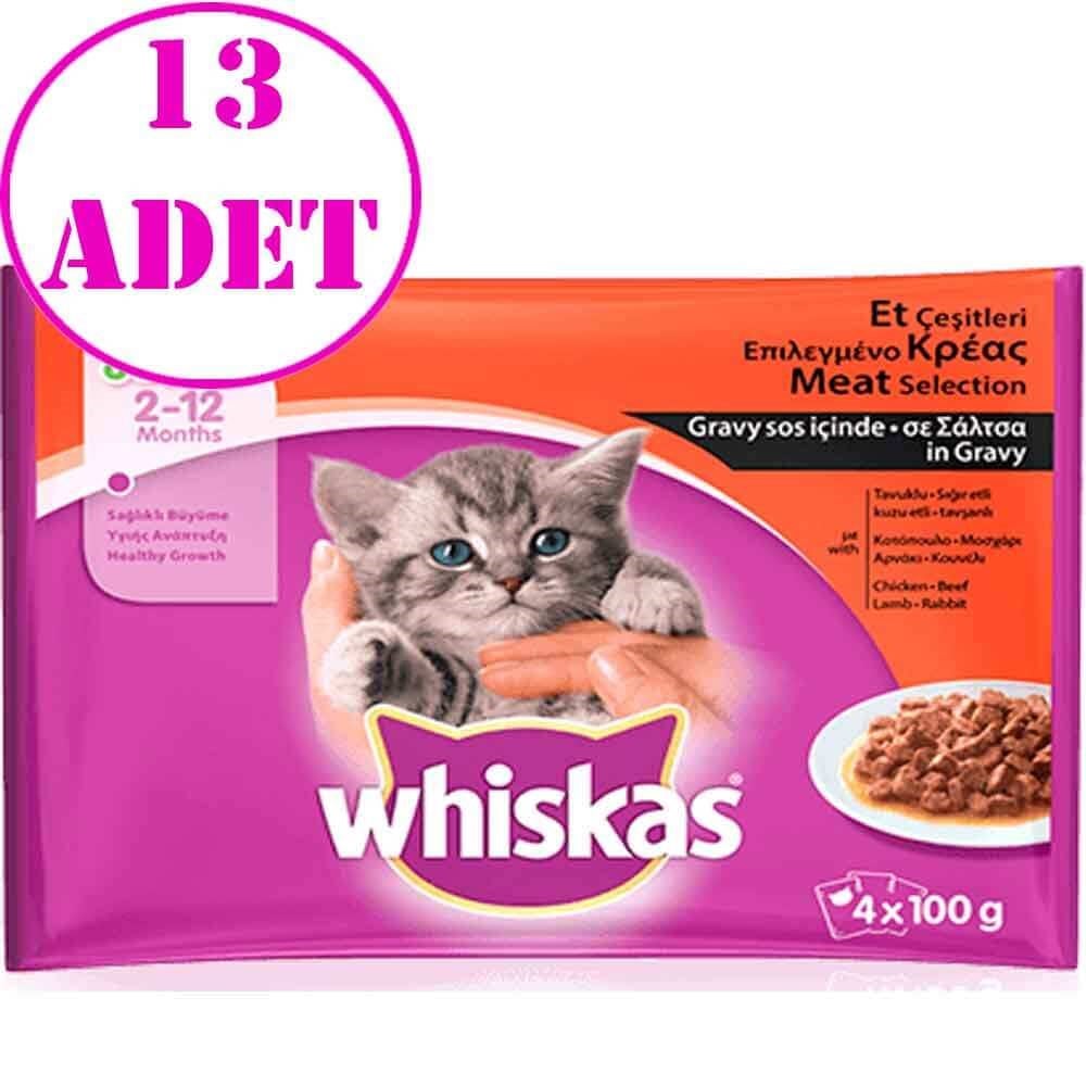 Whiskas Junior Yavru Kedi Konservesi 4 X 100 gr 13 AD 32122343 whiskas Yetişkin Kedi Konserve Mamaları Amazon Pet Center