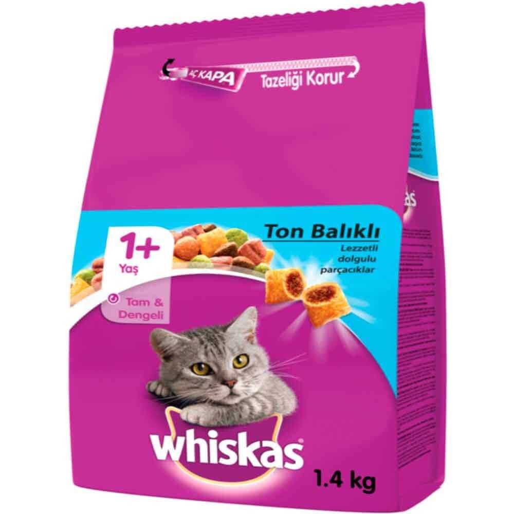 Whiskas Kuru Kedi Maması Ton Balıklı Ve Sebzeli 1,4 kg 5998749129968 whiskas Yetişkin Kedi Mamaları Amazon Pet Center
