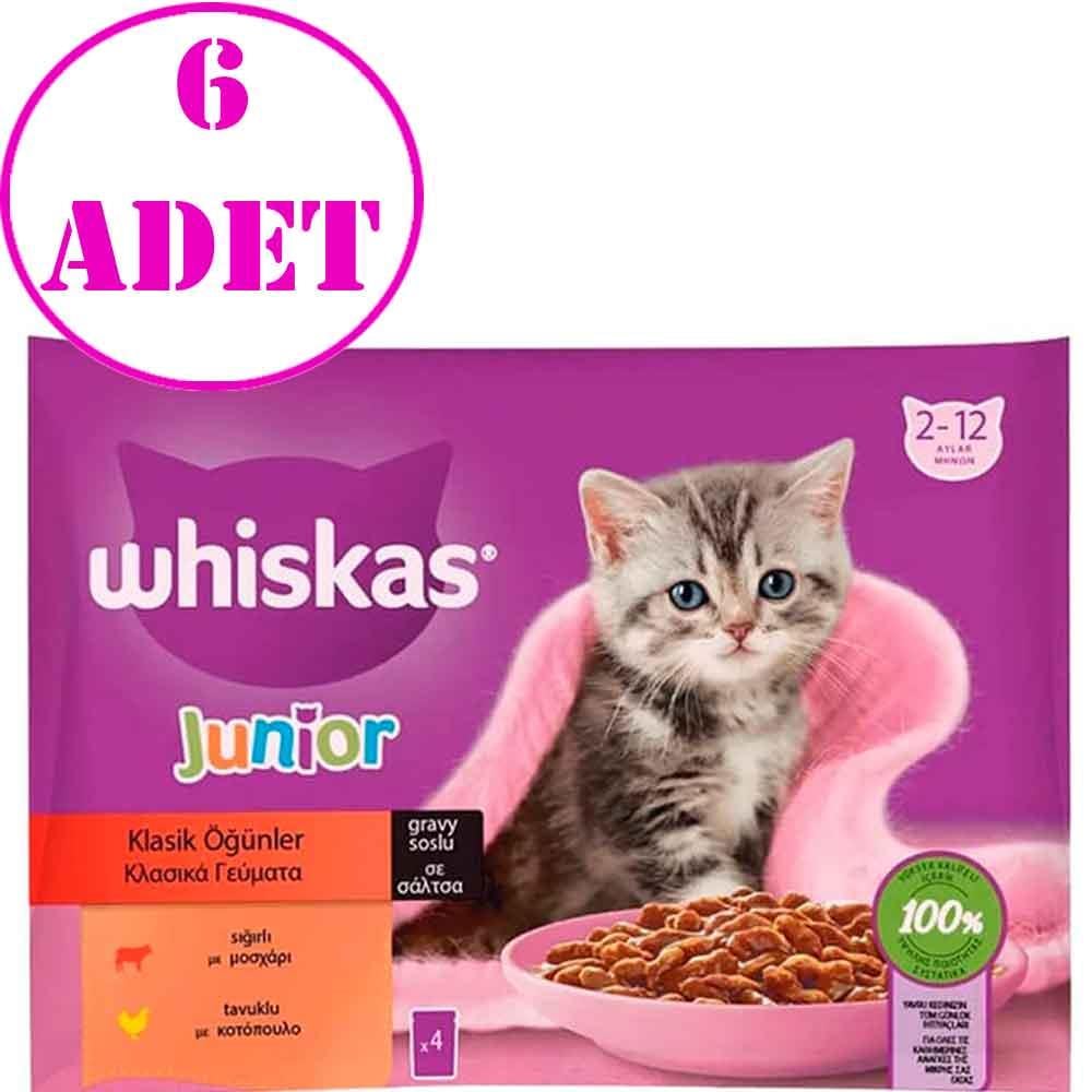 Whiskas Pouch Etli Seçenekler Yavru 4'lü Paket 6 AD 20708009 Amazon Pet Center