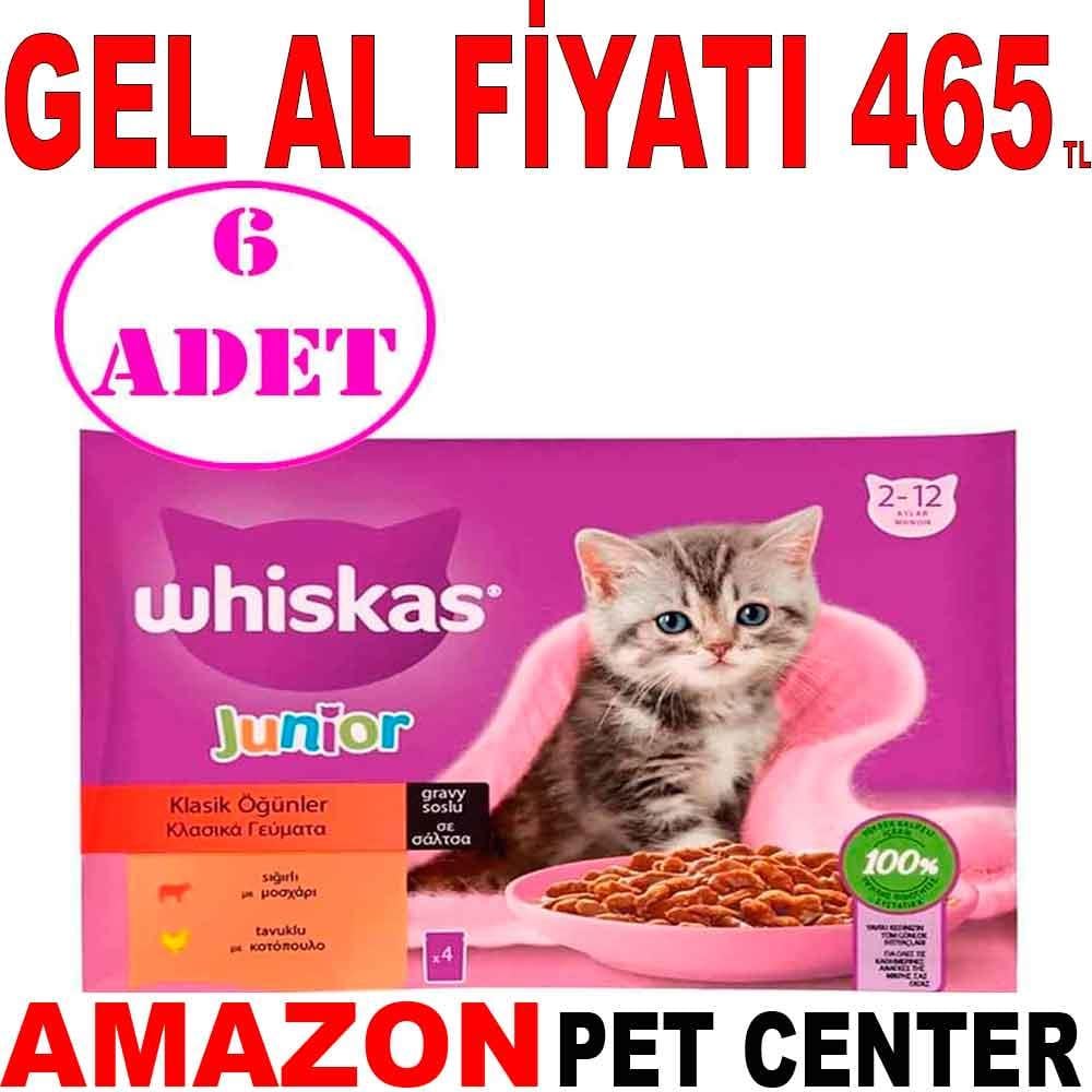 Whiskas Pouch Etli Seçenekler Yavru 4'lü PK 6 AD 20709006 Amazon Pet Center