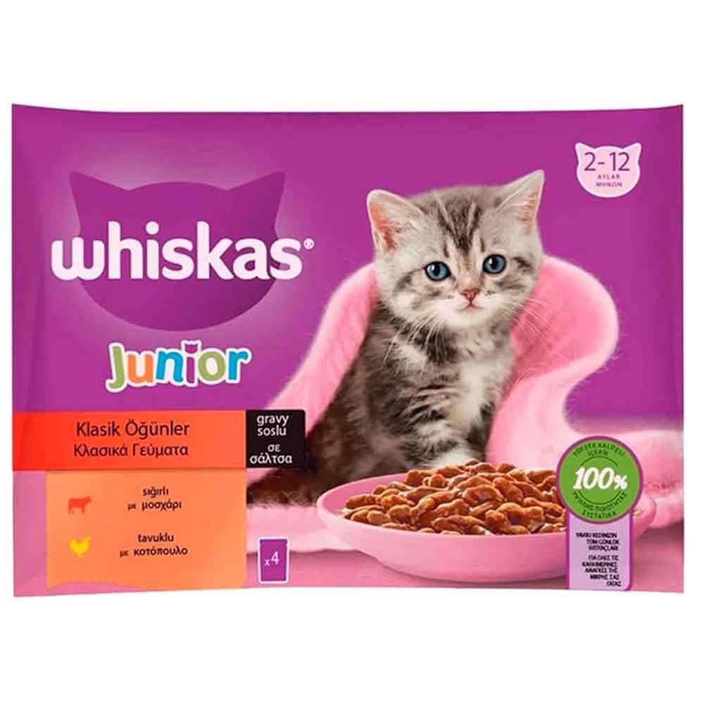 Whiskas Pouch Etli Seçenekler Yavru 4'lü Paket 5900951301773 Amazon Pet Center