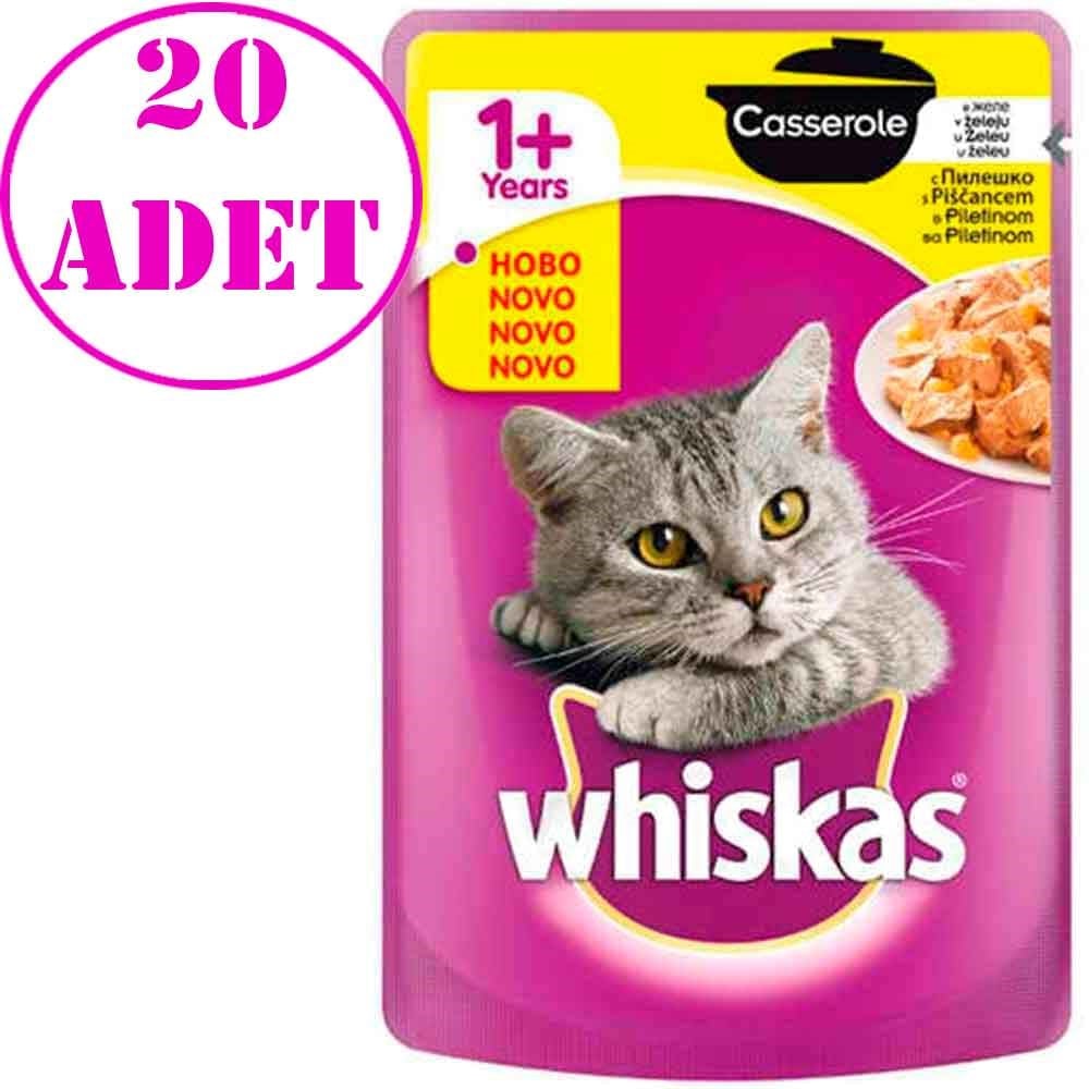 Whiskas Pouch Güveç Tavuklu Kedi Konservesi 85 gr 20 AD 32121582 whiskas Yetişkin Kedi Konserve Mamaları Amazon Pet Center