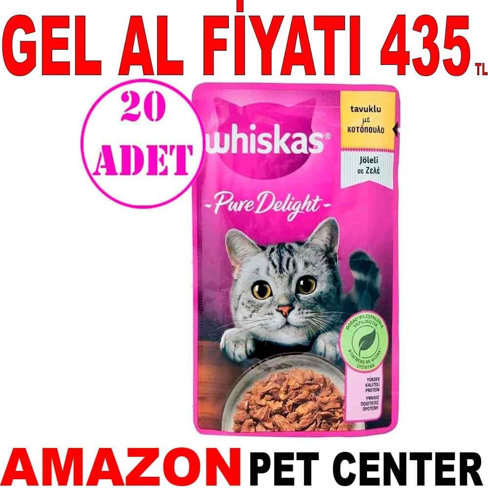 Whiskas Pouch Pure Delight Tavuklu Kedi Konservesi 85 Gr 20 AD 18718003 Amazon Pet Center
