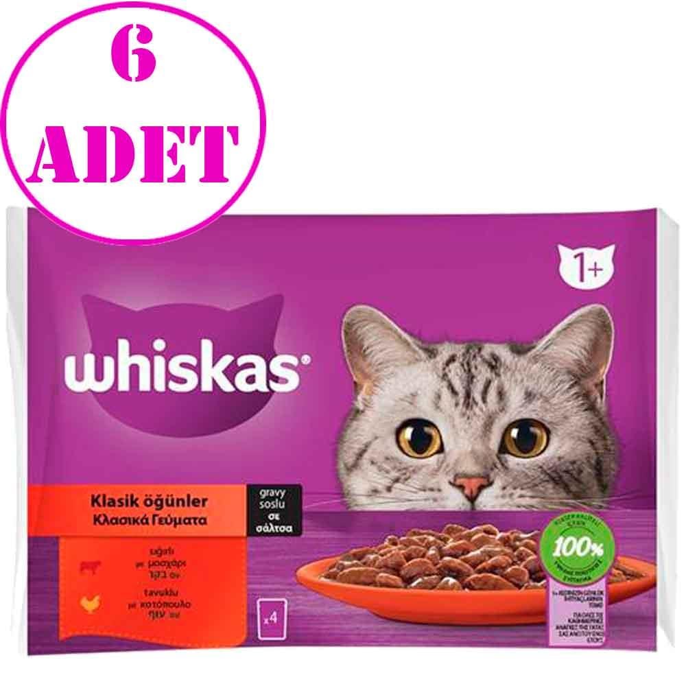 Whiskas Pouch Sos İçinde Sığırlı ve Tavuklu Yetişkin Kedi Konservesi 85gr (4'lü)6 AD 19532004 Amazon Pet Center