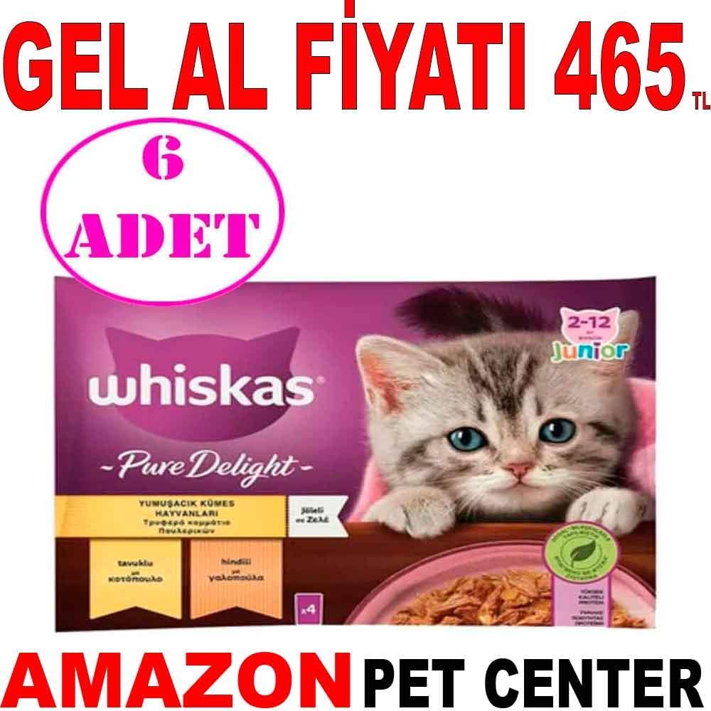 Whiskas Pure Delight Kümes Hayvanlı Yavru Konserve 4'lü 6 AD 19537009 Amazon Pet Center