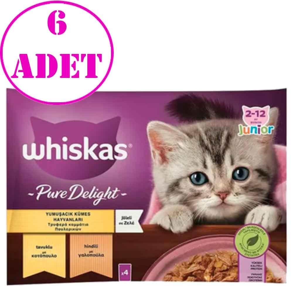 Whiskas Pure Delight Kümes Hayvanlı Yavru Konserve 4'lü 6 AD 19536002 Amazon Pet Center