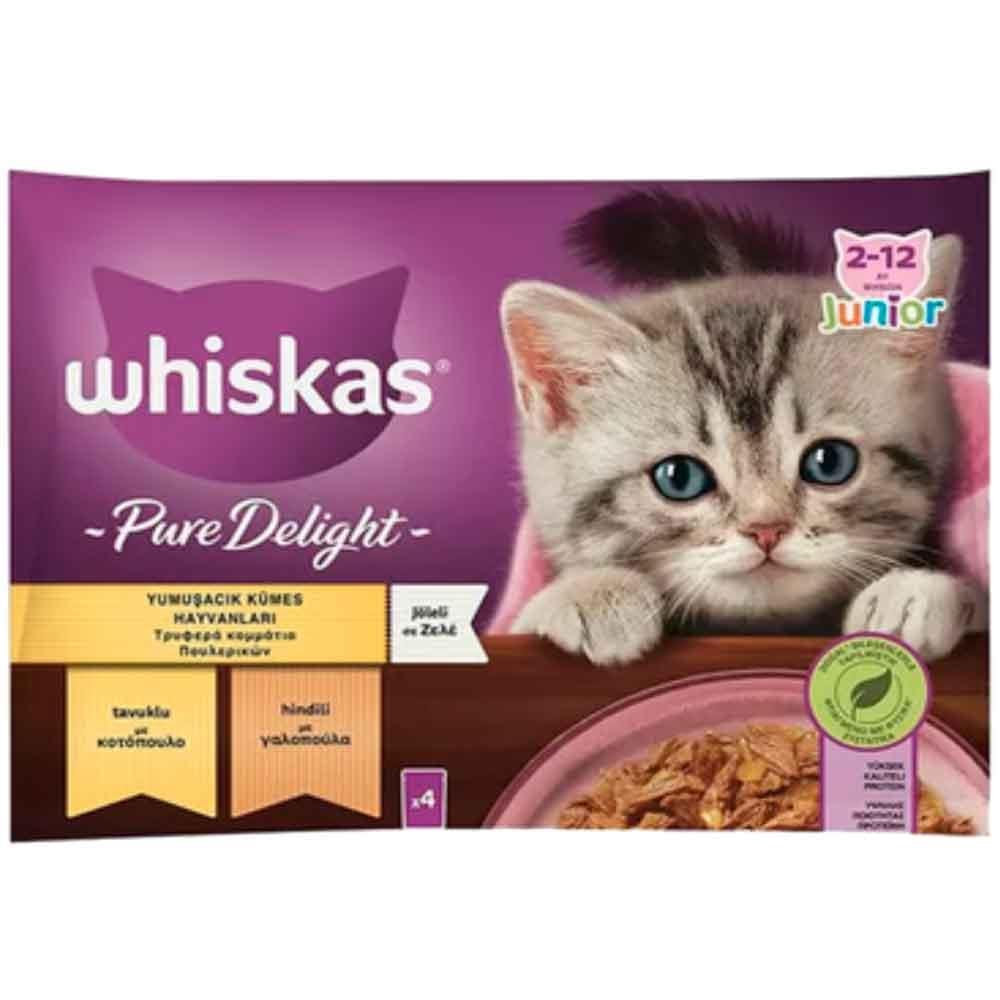 Whiskas Pure Delight Kümes Hayvanlı Yavru Konserve 4'lü 5900951303258 Amazon Pet Center