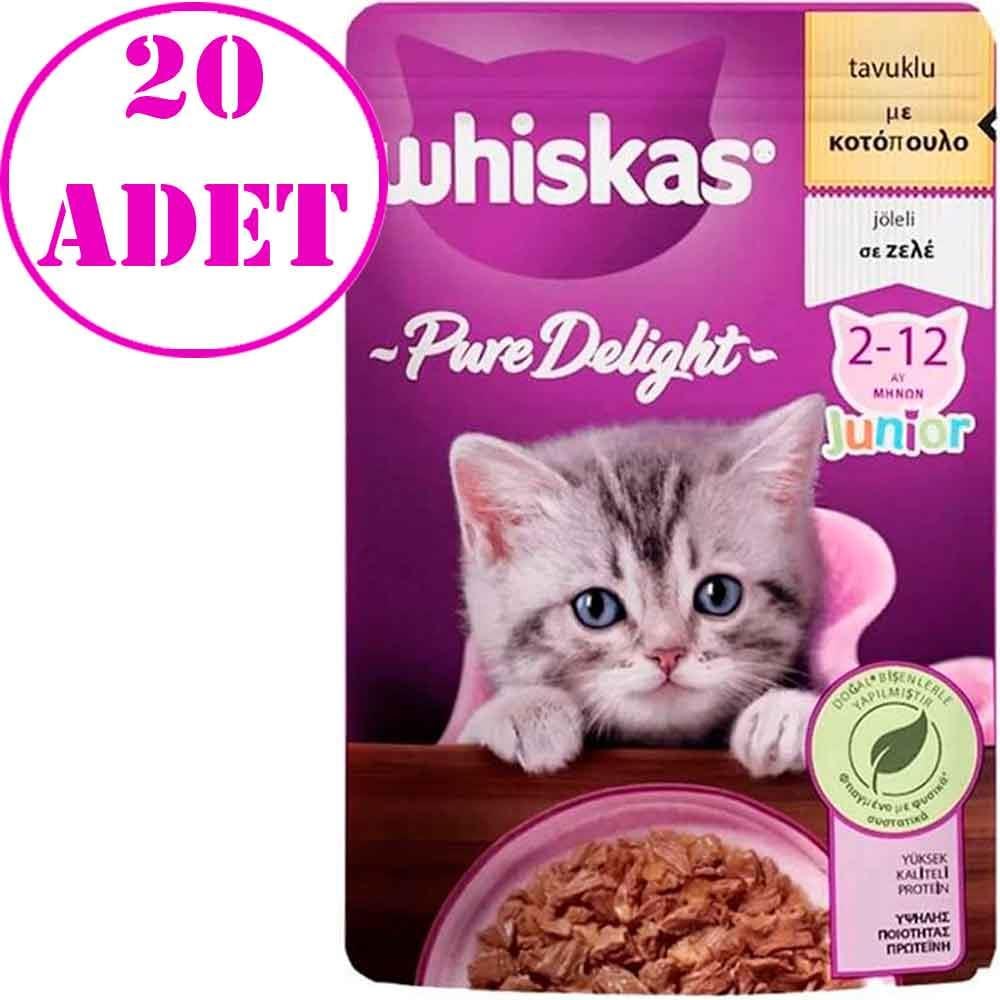 Whiskas Pure Delight Tavuklu Yavru Kedi Maması 85 Gr 20 AD 17904001 Amazon Pet Center