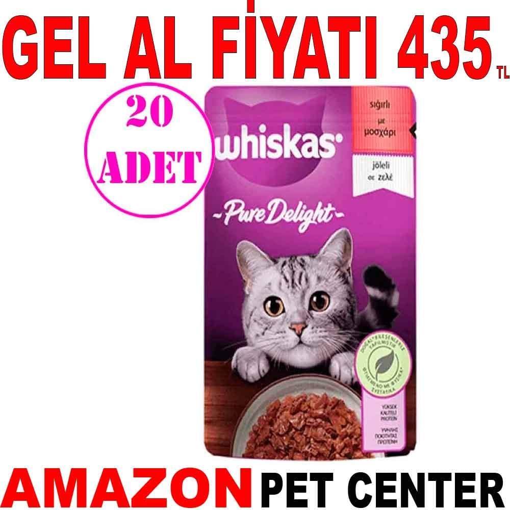 Whiskas Sığır Etli Jöleli Pouch Kedi Maması 85 Gr 20 AD 18974003 Amazon Pet Center