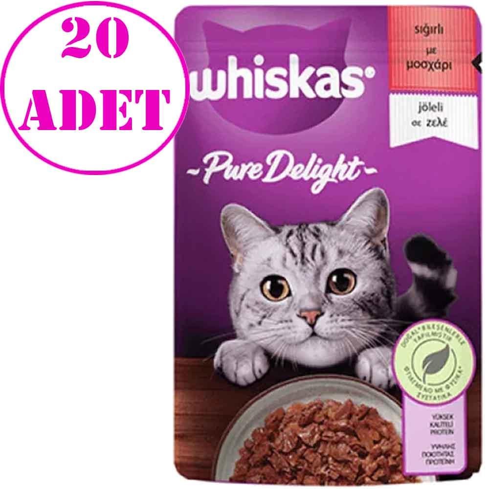 Whiskas Sığır Etli Jöleli Pouch Kedi Maması 85 Gr 20 AD 18973006 Amazon Pet Center