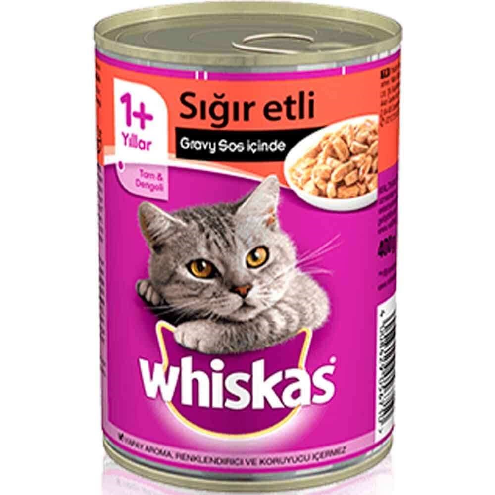 Whiskas Sığır Etli Konserve Kedi Maması 400 gr 4008429056710 whiskas Yetişkin Kedi Konserve Mamaları Amazon Pet Center