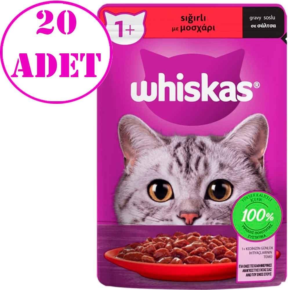 Whiskas Sığır Etli Pouch Kedi Maması 100 Gr 20 AD 32121568 Amazon Pet Center