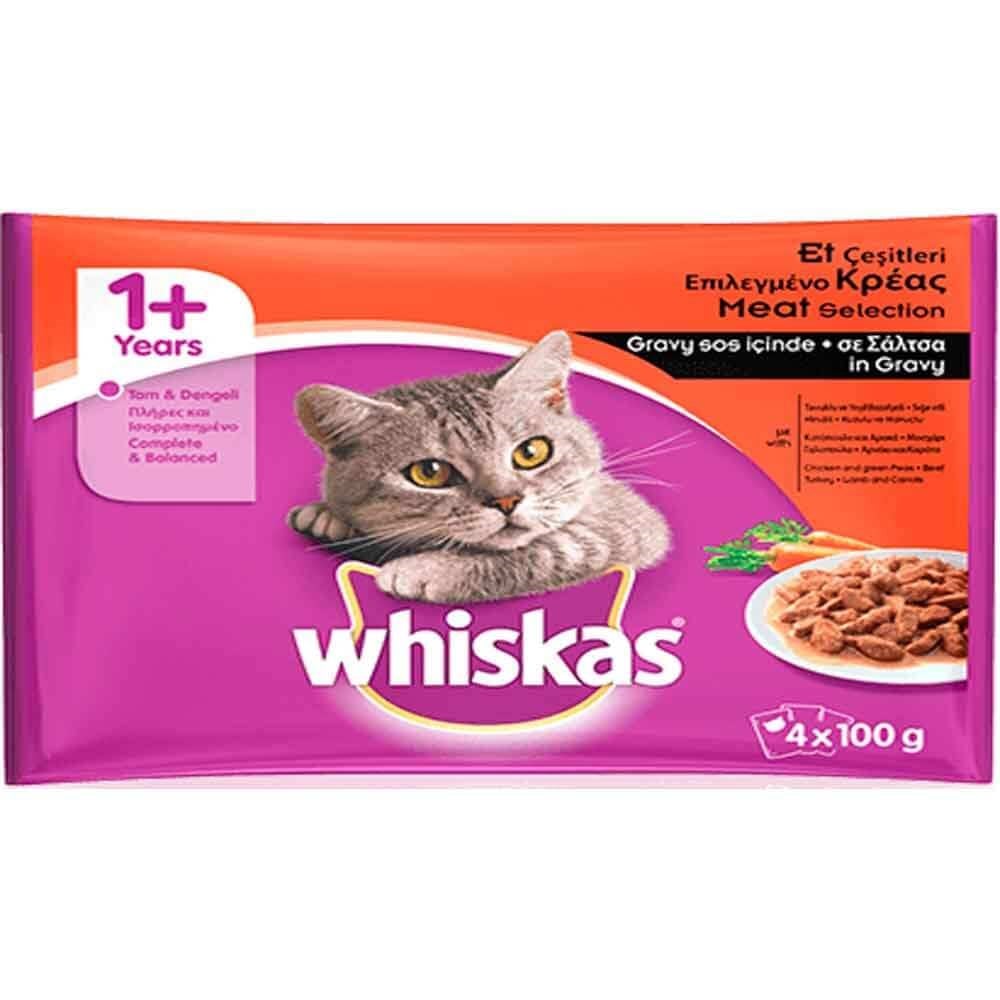 Whiskas Sığır Etli Pouch Kedi Maması 4 X 100 Gr 5900951118562 whiskas Yetişkin Kedi Konserve Mamaları Amazon Pet Center