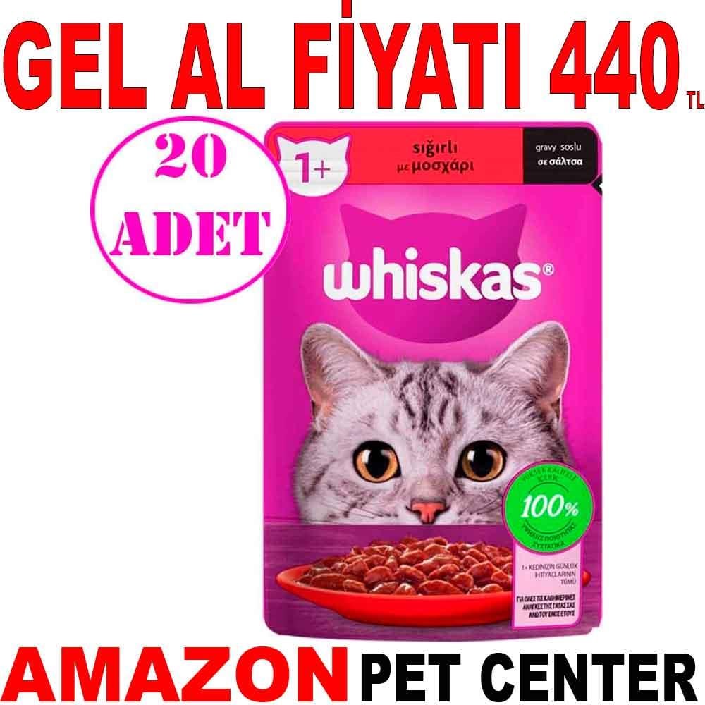 Whiskas Sığır Etli Pouch Yetişkin Kedi Maması 85 Gr 20 AD 18741001 Amazon Pet Center