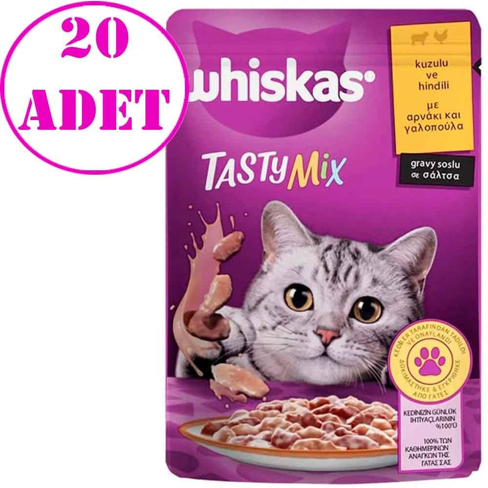Whiskas Tasty Mix Kuzulu Hindili Kedi Maması 85 gr 20 AD 17894005 Amazon Pet Center