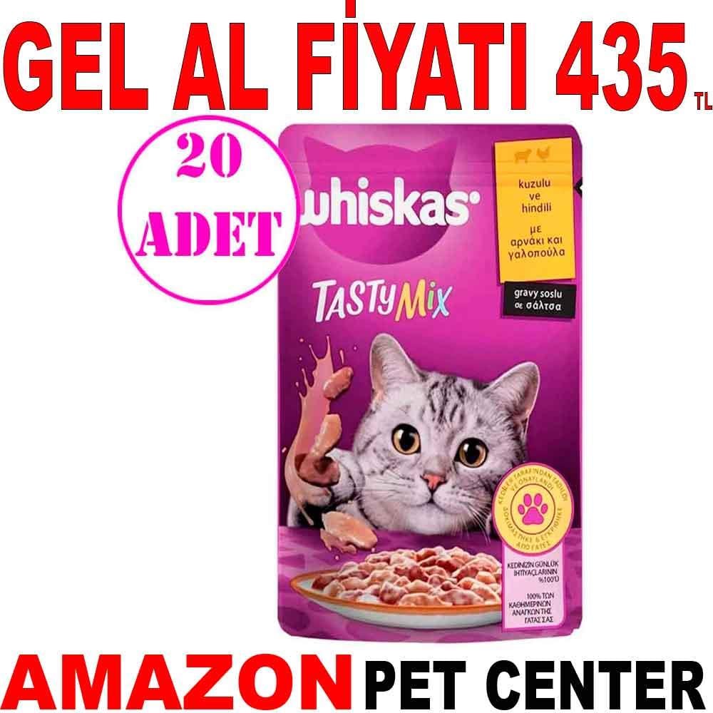 Whiskas Tasty Mix Kuzulu Hindili Kedi Maması 85 gr 20 AD 18712001 Amazon Pet Center