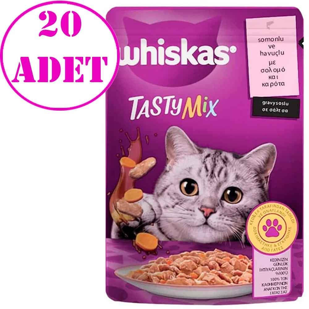 Whiskas Tasty Mix Somonlu Havuçlu Kedi Maması 85 Gr 20 AD 17898003 Amazon Pet Center