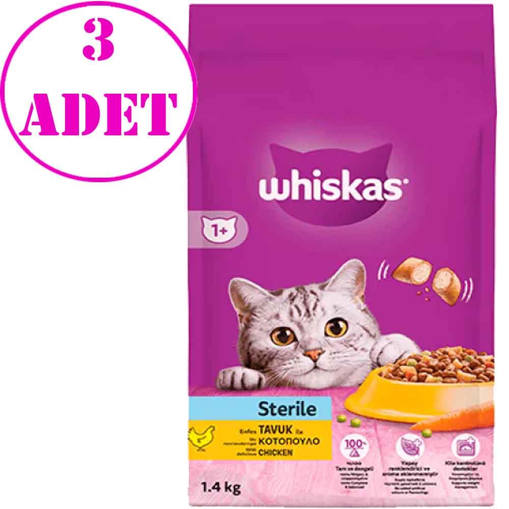 Whiskas Tavuklu Havuçlu Kısırlaştırılmış Kedi Maması 1,4 Kg 3 AD 18976007 Amazon Pet Center