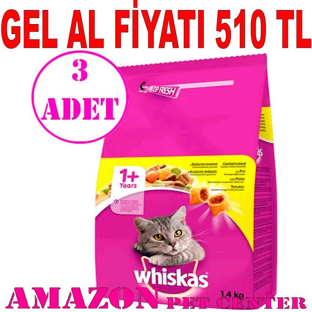 Whiskas Tavuklu Kedi Maması 1,4 kg 3 AD 18978001 Amazon Pet Center