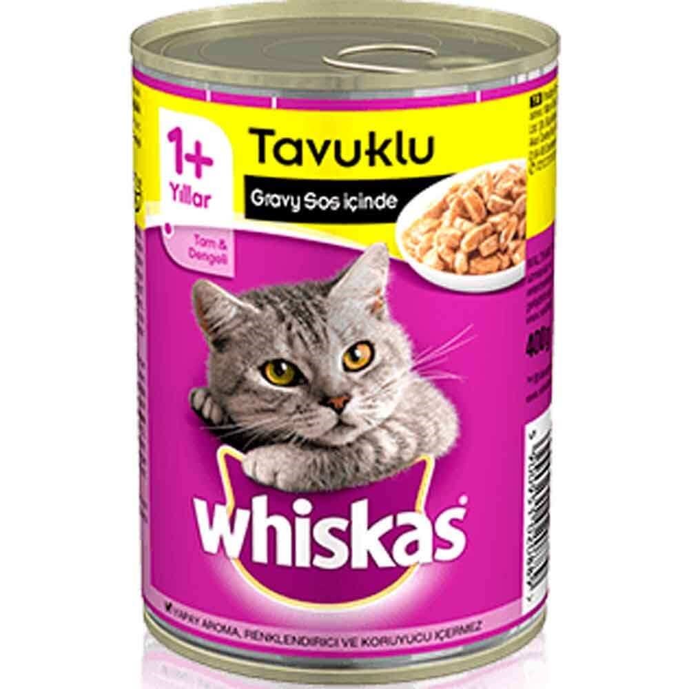 Whiskas Tavuklu Konserve Kedi Maması 400 gr 5900951020889 whiskas Yetişkin Kedi Konserve Mamaları Amazon Pet Center