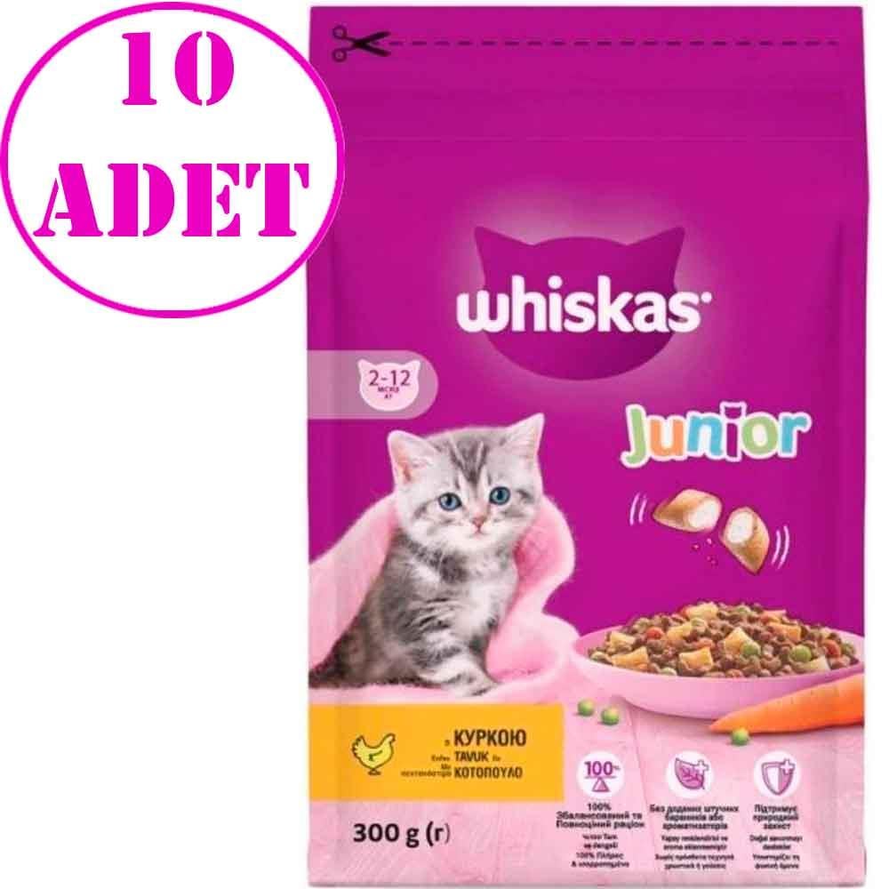 Whiskas Tavuklu Yavru Kuru Kedi Maması 300 gr 10 AD 32121964 Amazon Pet Center