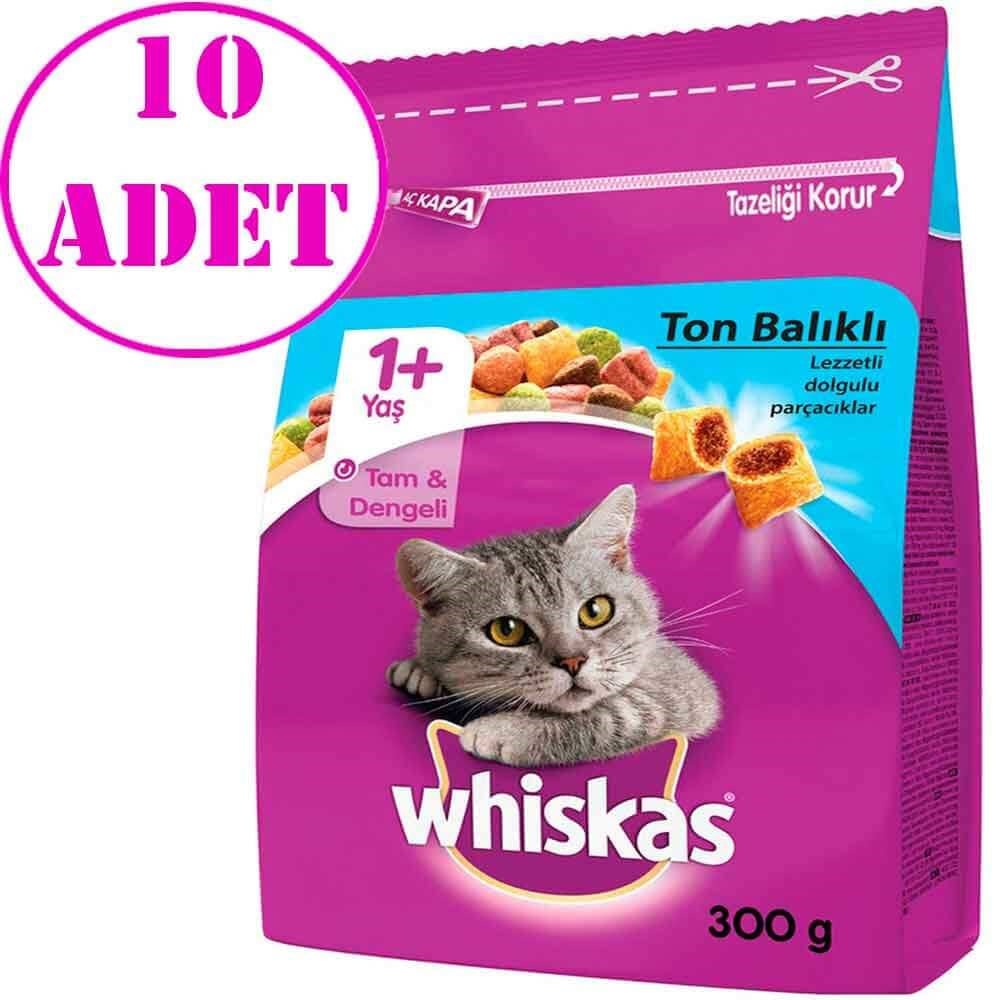 Whiskas Ton Balıklı ve Sebzeli Kedi Maması 300 gr 10 AD 32121995 whiskas Yetişkin Kedi Mamaları Amazon Pet Center