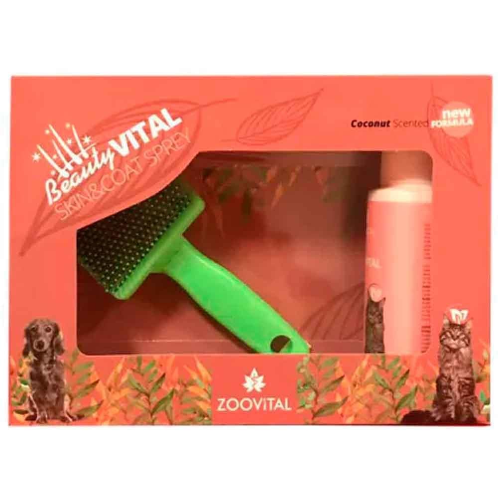 Zoovital Beautyvital Deri ve Tüy Bakım Spreyi + Tarak HEDİYELİ! 8680589172217 Amazon Pet Center
