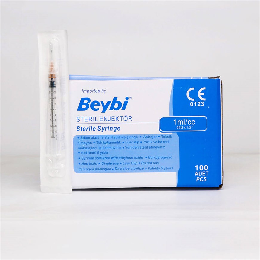 Beybi 1 CC İnsülin Enjektörü 100'lü Paket